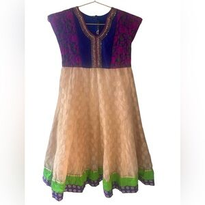 Benzer Elegant Indian Multicolor Dress. Sangeet. Wedding. Xs